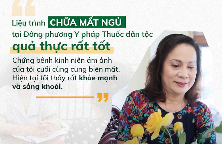 Nghệ sĩ Hương Dung bày tỏ sự hài lòng sau quá trình điều trị mất ngủ tại Đông phương Y pháp