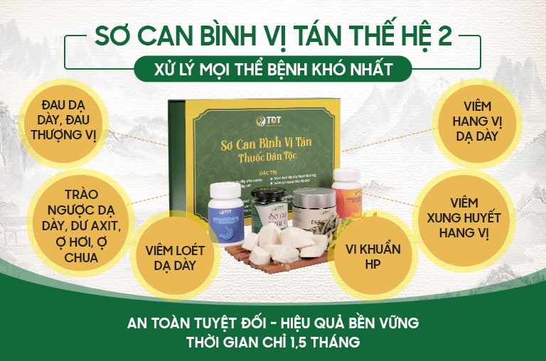 Sơ can Bình vị tán 2 đặc trị mọi thể bệnh dạ dày