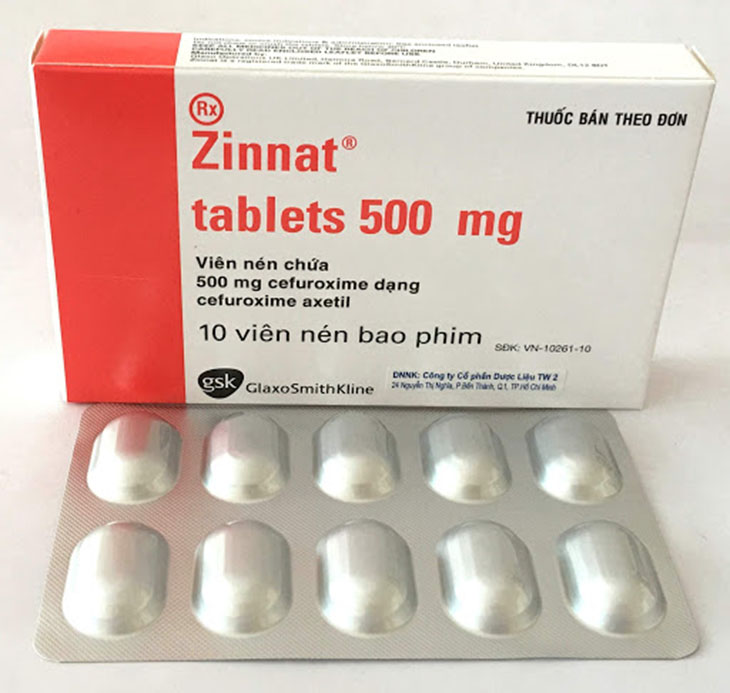 Thuốc điều trị viêm xoang Zinnat 500mg