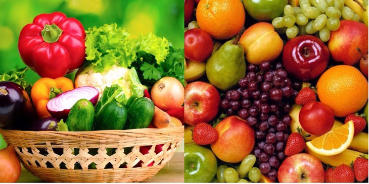 Cha mẹ bổ sung nhiều rau xanh và trái cây trong thực đơn