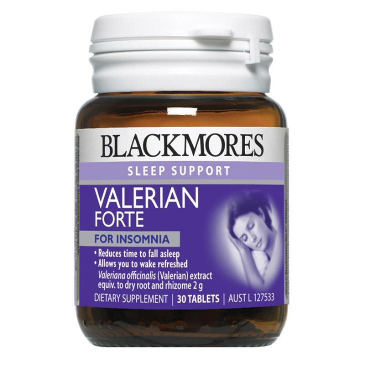 Thực phẩm chức năng Blackmores Valerian Forte 2000mg giúp hỗ trợ điều trị mất ngủ ở người già