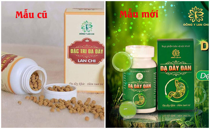 Bao bì mới và cũ của thuốc đau dạ dày Lan Chi