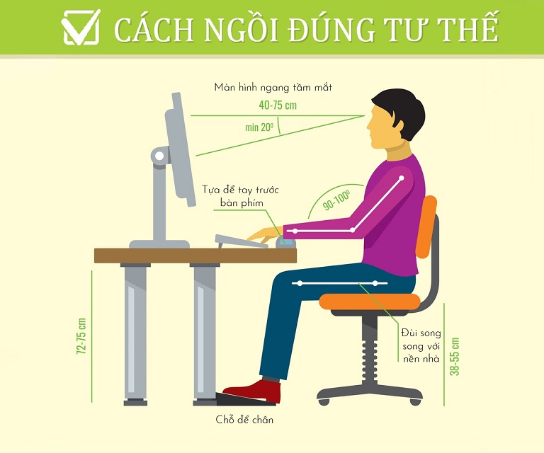 Ngồi đúng tư thế giảm nguy cơ thoái hóa cột sống