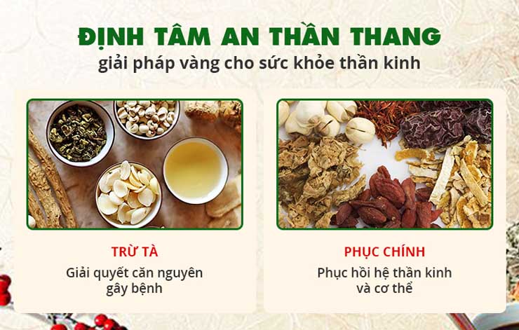 Định tâm An thần thang kết hợp 2 bài thuốc nhỏ trong công thức lớn