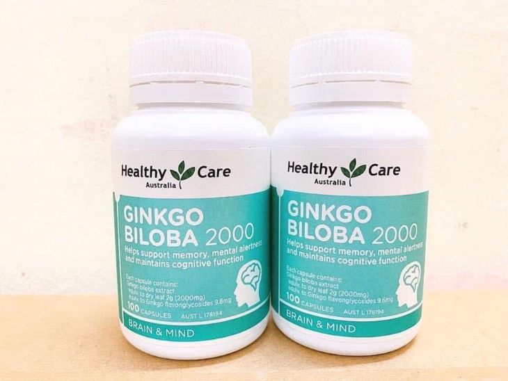 Ginkgo Biloba Healthy Care 2000mg có tác dụng cải thiện trí nhớ và các chứng hoa mắt, chóng mặt