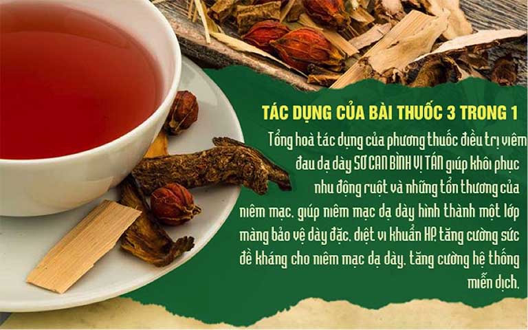 Đánh giá về công dụng bài thuốc Sơ can Bình vị tàn chữa trào ngược dạ dày tại Thuốc dân tộc