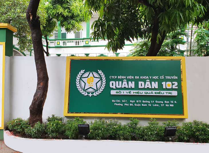 Bệnh viện Y học Cổ truyền Quân dân 102 tiền thân là Trung tâm thừa kế và Ứng dụng Đông Việt Nam, là cơ sở khám và chữa bệnh bằng phương pháp y học cổ truyền