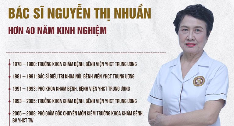 BS Nhuần có nhiều năm kinh nghiệm trong Y học cổ truyền