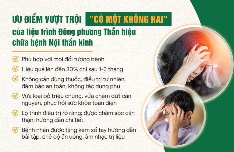 Ưu điểm vượt trội của phác đồ trong điều trị mất ngủ, đau đầu, tiền đình