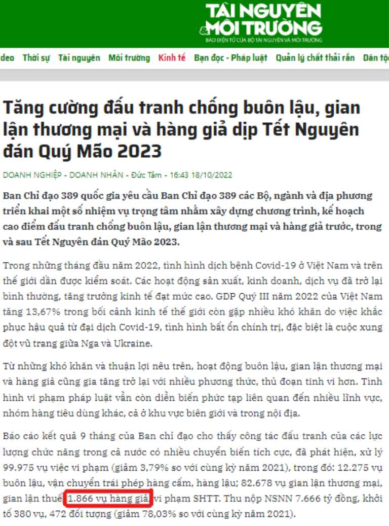 Bài báo thị trường: Cảnh báo tình trạng hàng giả hàng nhái dịp Tết Nguyên đán