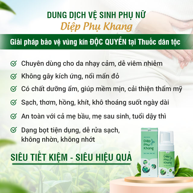 Ưu điểm của dung dịch vệ sinh Diệp phụ khang