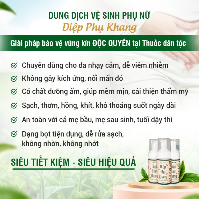 Ưu điểm của dung dịch vệ sinh Diệp phụ khang