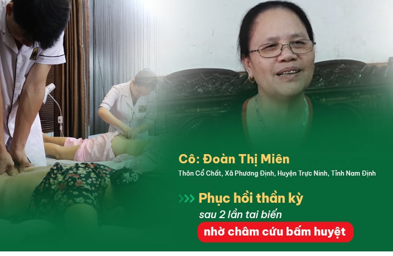 Cô Miên - bệnh nhân sau điều trị tại ĐPYP chia sẻ