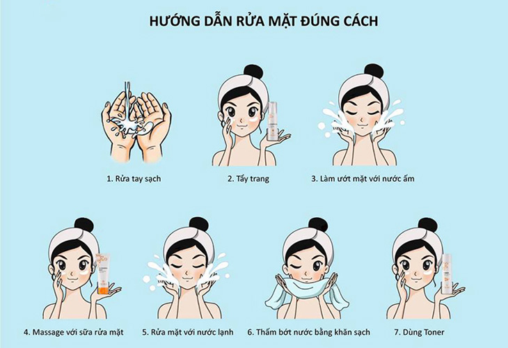 Rửa mặt đúng cách giúp giảm dầu thừa trên da