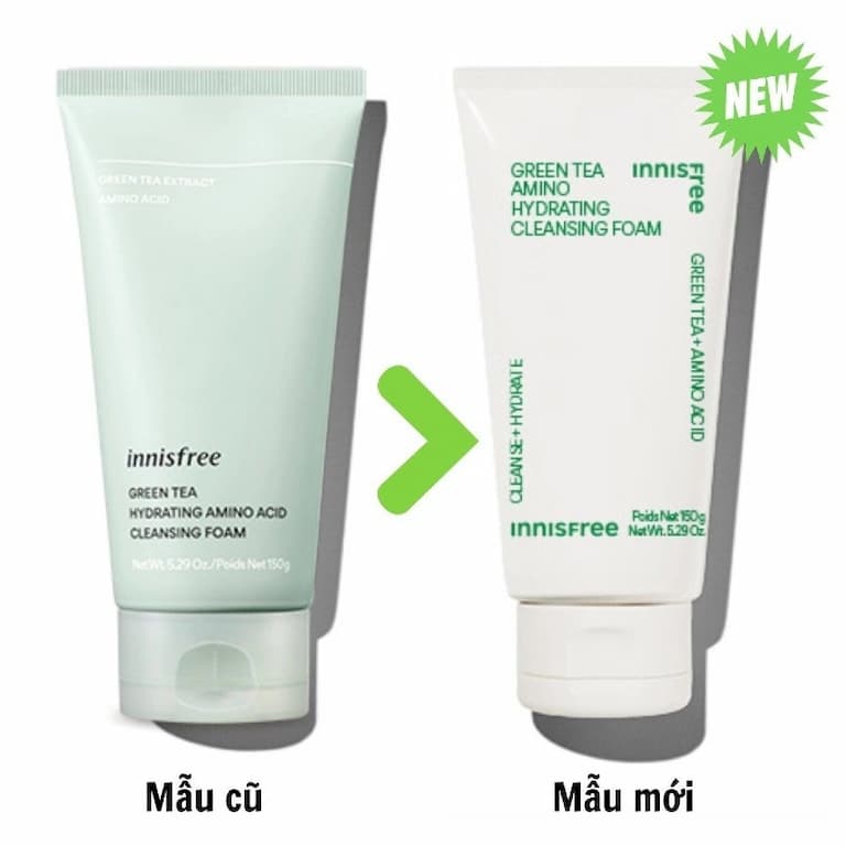 Sữa rửa mặt Green Tea Amino Cleansing Foam chống lão hóa và ngăn ngừa mụn hiệu quả 