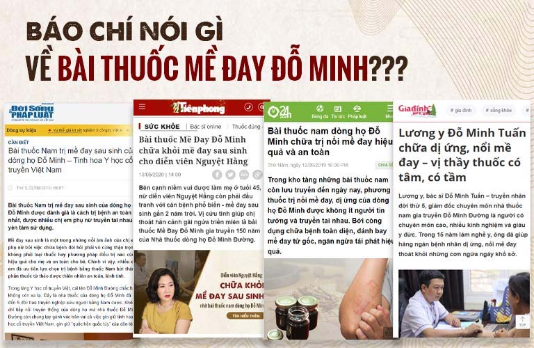 Báo chí đưa tin về hiệu quả bài thuốc Mề đay Đỗ Minh