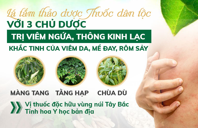 Bộ 3 chủ dược làm nên tính hiệu quả của Lá tắm thảo dược Thuốc dân tộc