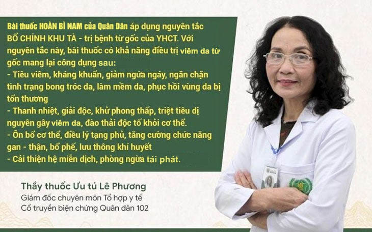 Cơ chế điều trị viêm da tận gốc của Hoàn Bì Nam