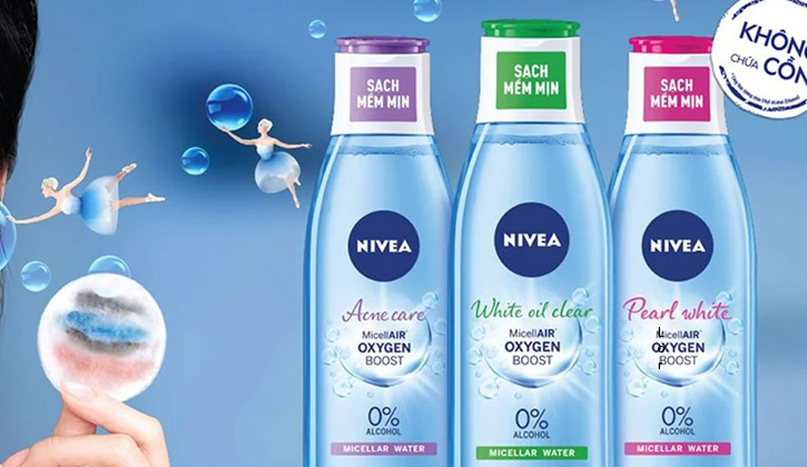 Nước Tẩy Trang NIVEA Pearl & Beauty giúp da mịn màng