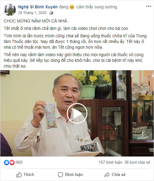 NS Bình Xuyên livestream chia sẻ hiệu quả điều trị bệnh trĩ bằng Thăng trĩ Dưỡng huyết thang sau 1 tháng sử dụng