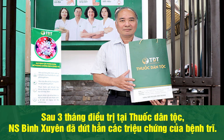 Bệnh trĩ của NS Bình Xuyên đã được chữa khỏi sau 3 tháng tại Trung tâm Thuốc dân tộc