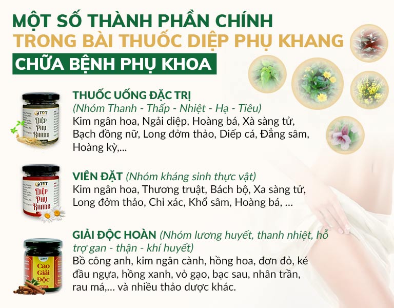 Thông tin các chế phẩm Diệp phụ khang