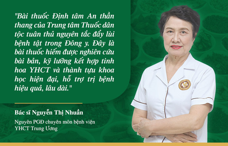 Thảo dược ngủ ngon Định tâm An thần thang nhận được nhiều đánh giá tích cực từ bác sĩ, chuyên gia