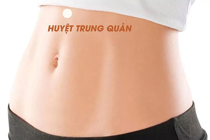 Vị trí huyệt Trung quản trị đau dạ dày