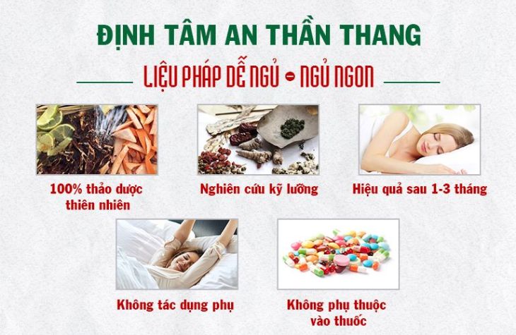 Ưu điểm của bài thuốc Định tâm An thần thang