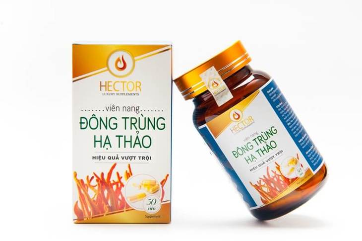 Sản phẩm đông trùng hạ thảo Hector đang được bán trên thị trường