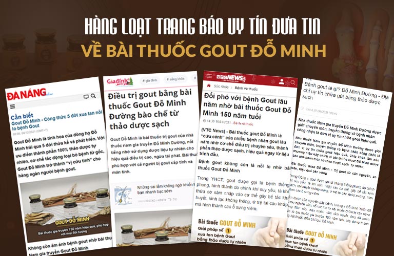 Báo chí đưa tin về hiệu quả bài thuốc Gout Đỗ Minh Đường