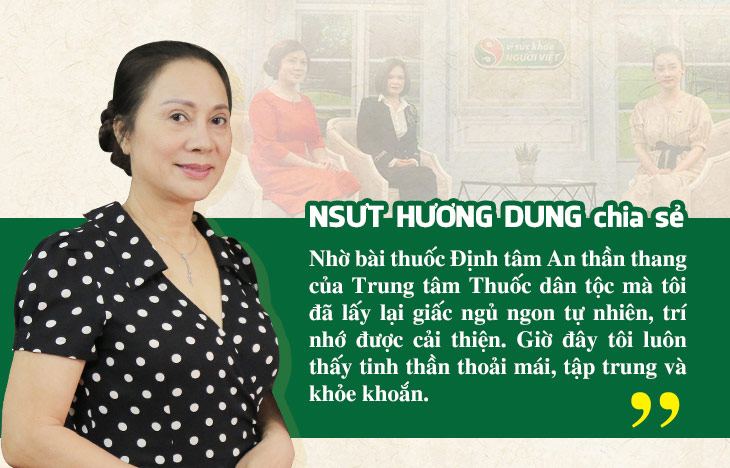 Bài thuốc Định tâm An thần thang giúp nghệ sĩ Hương Dung thoát khỏi mất ngủ kinh niên 7 năm