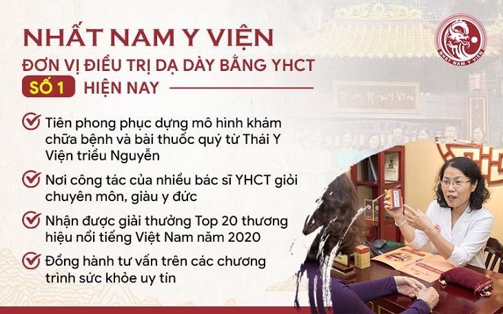 Nhất Nam Y Viện - Địa chỉ chữa trào ngược dạ dày SỐ 1 hiện nay