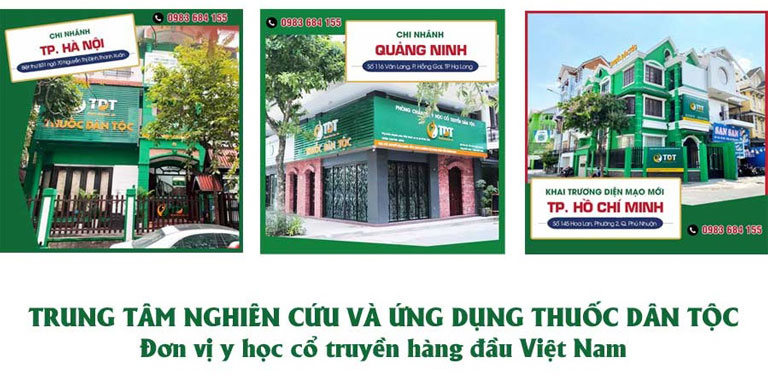 Hình ảnh 3 cơ sở của Trung tâm Nghiên cứu và Ứng dụng Thuốc dân tộc