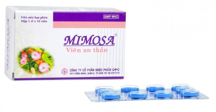 Viên an thần Mimosa bán phổ biến trên thị trường hiện nay