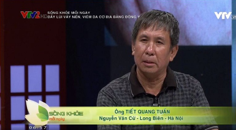 Ông Tuấn chia sẻ hiệu quả bài thuốc Thanh bì Dưỡng can thang trên vTV2