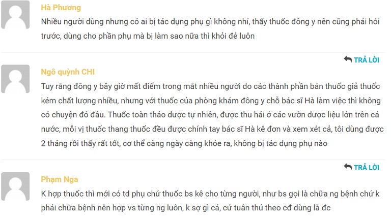 Diệp Phụ Khang được người bệnh review tốt