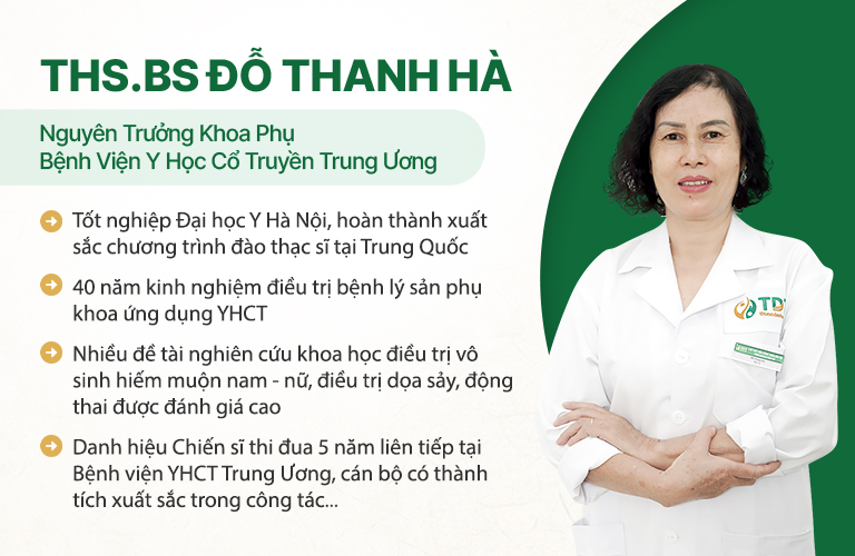 Ths.Bs Đỗ Thanh Hà - Chuyên gia chữa vô sinh - hiếm muộn hàng đầu cả nước