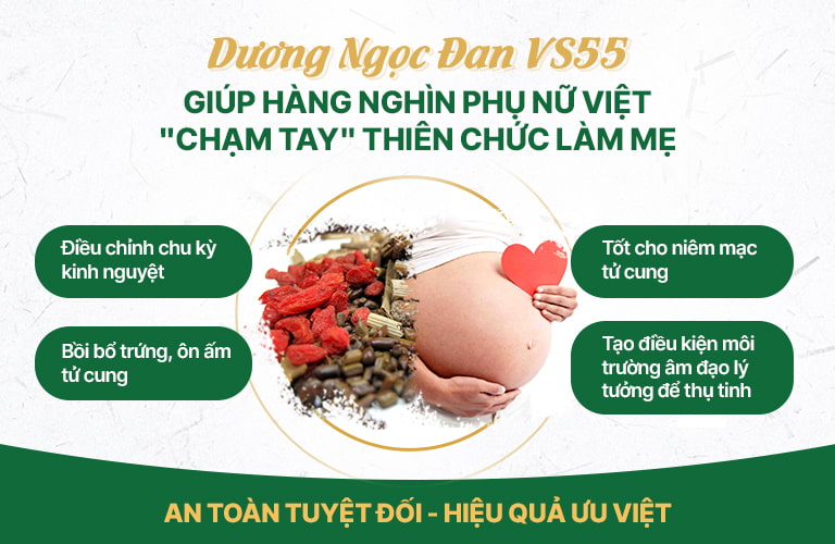 Dương Ngọc Đan VS55 giúp hàng nghìn chị em mang thai tự nhiên