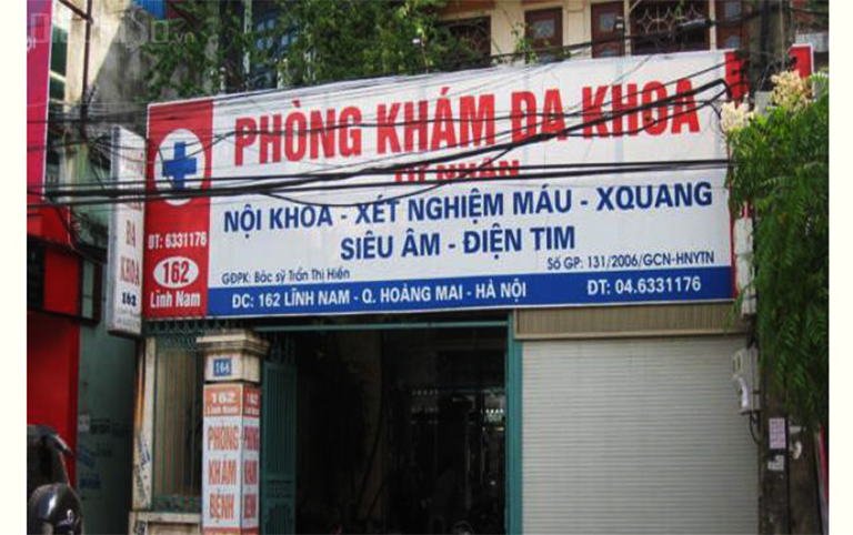 Phòng khám tọa lạc tại 162 - 164 Lĩnh Nam, phường Vĩnh Hưng, quận Hoàng Mai, Hà Nội