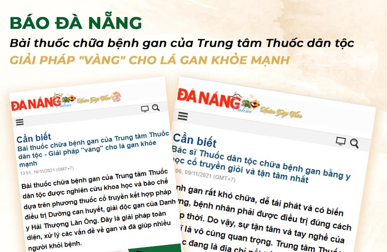 Báo Đà Nẵng đánh giá cao hiệu quả điều trị bệnh gan tại Trung tâm Thuốc Dân Tộc